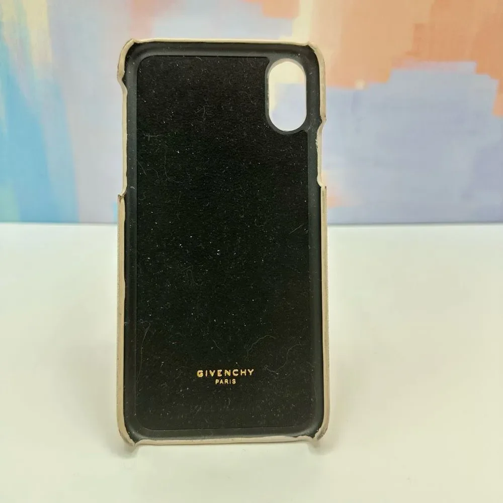 GIVENCHY Goatskin Diamond Quilted GV3 iPhone X Case Pale Pink